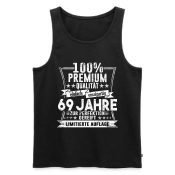 69. Geburtstag 69 Jahre Geburtstagsgeschenk Party - Männer Premium Bio Tank Top - Schwarz - Vorne - Michal (187cm)