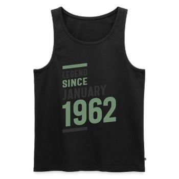 Legends Were Born In January 1962 - Men's Premium Organic Tank Top - black - Front - AI Model Male 178 light (178cm)
