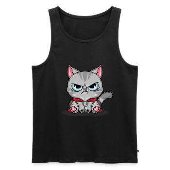 Katze Katzen 2021 Grimmig Geschenk - Männer Premium Bio Tank Top - Schwarz - Vorne - Michal (187cm)