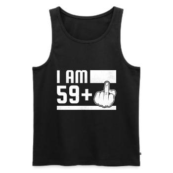 60. Geburtstag Geschenk 1961 60 Jahre - Männer Premium Bio Tank Top - Schwarz - Vorne - AI Model Male 178 light (178cm)