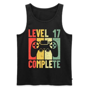 Birthday Gaming Gamer Zocker Level 17 Complete - Men's Premium Organic Tank Top - black - Front - Michal (187cm)