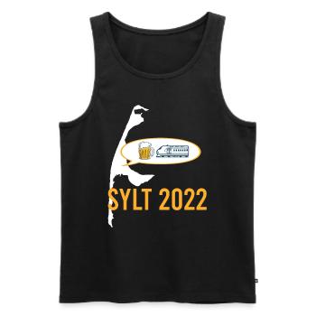 Sylt 2022 Weekend - Party on North Sea Holiday - Men's Premium Organic Tank Top - black - Front - AI Model Male 178 light (178cm)