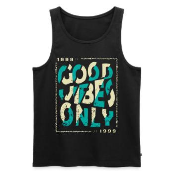1999 Birthday 1999 Vintage 1999 Gift 1999 - Men's Premium Organic Tank Top - black - Front - AI Model Male 178 light (178cm)
