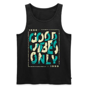 1990 Birthday 1990 Vintage 1990 Gift 1990 - Men's Premium Organic Tank Top - black - Front - AI Model Male 178 light (178cm)