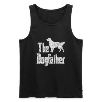 The Dogfather Golden Retriever chiens drôlement drôle - Débardeur bio Premium Homme - noir - Devant - Michal (187cm)