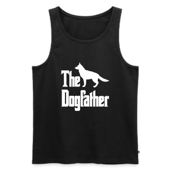 The Dogfather chien de berger allemand chiens drôle - Débardeur bio Premium Homme - noir - Devant - Michal (187cm)