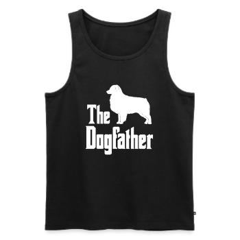 Le chien de berger australien Dogfather drôle - Débardeur bio Premium Homme - noir - Devant - Michal (187cm)