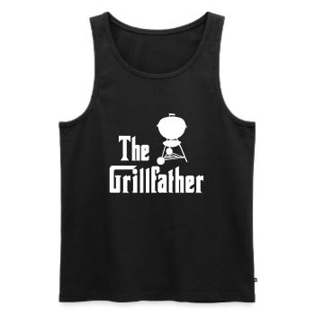 The Grillfather - lustig, grillen, bbq Geschenk - Männer Premium Bio Tank Top - Schwarz - Vorne - AI Model Male 178 light (178cm)