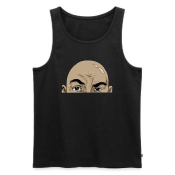 Bald No hair bowling ball gift - Men's Premium Organic Tank Top - black - Front - Michal (187cm)