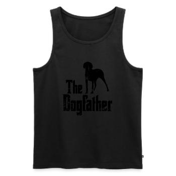 Le Dogfather, chien Weimaraner, cadeau amusant - Débardeur bio Premium Homme - noir - Devant - AI Model Male 178 light (178cm)