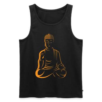 Protection de bouddha protection de bouddha - Débardeur bio Premium Homme - noir - Devant - AI Model Male 178 light (178cm)