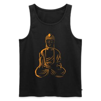 Buddha Vitarka Mudra Buddha Vitarka MudraMudra - Männer Premium Bio Tank Top - Schwarz - Vorne - Michal (187cm)