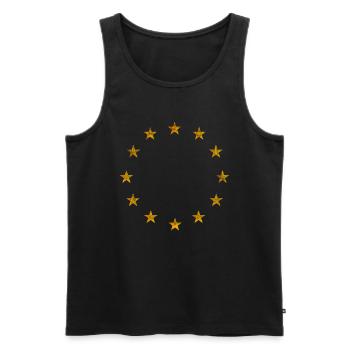 EU Flagge Europa Vintage Retro Pro EU Anti Brexit - Männer Premium Bio Tank Top - Schwarz - Vorne - AI Model Male 178 light (178cm)