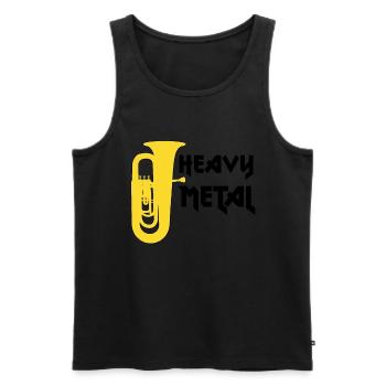 Tuba - Heavy Metal, funny, brass band gift - Men's Premium Organic Tank Top - black - Front - AI Model Male 178 light (178cm)
