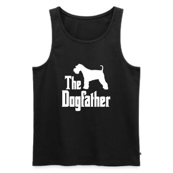 The Dogfather, lustiges Zwergschnauzer Geschenk - Männer Premium Bio Tank Top - Schwarz - Vorne - AI Model Male 178 light (178cm)