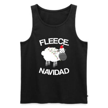 Fleece Navidad - Feliz - Christmas - Men's Premium Organic Tank Top - black - Front - Michal (187cm)
