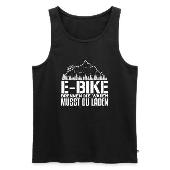 EBike funny bicycle I cyclist pensioner saying - Men's Premium Organic Tank Top - black - Front - Michal (187cm)