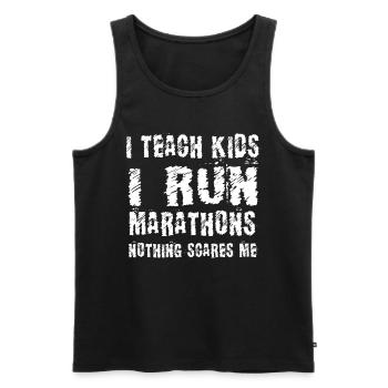 Runner Running I Run Marathons Läufer Geschenk - Männer Premium Bio Tank Top - Schwarz - Vorne - AI Model Male 178 light (178cm)