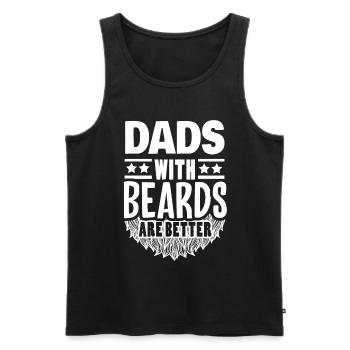 Dads with Beards Geschenk für Bartliebhaber - Männer Premium Bio Tank Top - Schwarz - Vorne - AI Model Male 178 light (178cm)
