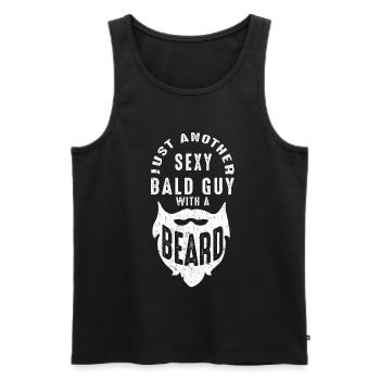 Bartliebhaber bärtig Männer Liebesgeschenk - Männer Premium Bio Tank Top - Schwarz - Vorne - AI Model Male 178 light (178cm)