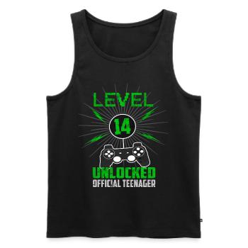 14. Geburtstag Gamer - Official Teenager - Männer Premium Bio Tank Top - Schwarz - Vorne - Michal (187cm)