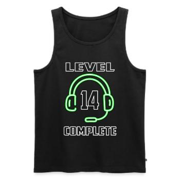 14. Geburtstag 14 Jahre Gamer Geschenk Jugendweihe - Männer Premium Bio Tank Top - Schwarz - Vorne - Michal (187cm)