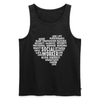 Social Sciences Social Work Profession Gift - Men's Premium Organic Tank Top - black - Front - Michal (187cm)