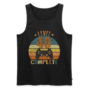 40. Geburtstag Gamer, 1980, 40 Jahre Geschenk - Männer Premium Bio Tank Top - Schwarz - Vorne - AI Model Male 178 light (178cm)