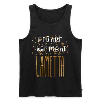 Früher Mehr Lametta Filmzitat Weihnachten Spruch - Männer Premium Bio Tank Top - Schwarz - Vorne - AI Model Male 178 light (178cm)