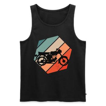 Simson fan retro s51 gdr moped design - Men's Premium Organic Tank Top - black - Front - AI Model Male 178 light (178cm)