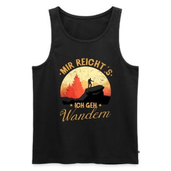 Wandern Berge Bergsteiger Wanderer gift - Männer Premium Bio Tank Top - Schwarz - Vorne - AI Model Male 178 light (178cm)