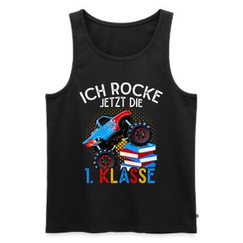 Monstertruck Auto Crash 1. Klasse Schulkind Schule - Männer Premium Bio Tank Top - Schwarz - Vorne - Michal (187cm)