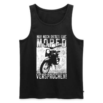Nur Noch dieses Eine Moped Mokick Biker Lustig Fun - Männer Premium Bio Tank Top - Schwarz - Vorne - Michal (187cm)