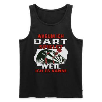 Dart Darts Darten lustiges Dartspieler Geschenk - Männer Premium Bio Tank Top - Schwarz - Vorne - Michal (187cm)