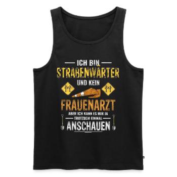 Road caretaker road builder road master - Men's Premium Organic Tank Top - black - Front - AI Model Male 178 light (178cm)