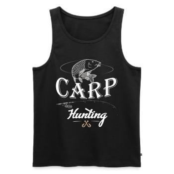 Carp accessories fishing angler gift - Men's Premium Organic Tank Top - black - Front - Michal (187cm)