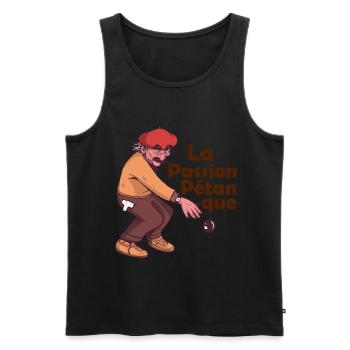 Français La Passion Pétanque Jeu de Pétanque Boule - Männer Premium Bio Tank Top - Schwarz - Vorne - Michal (187cm)