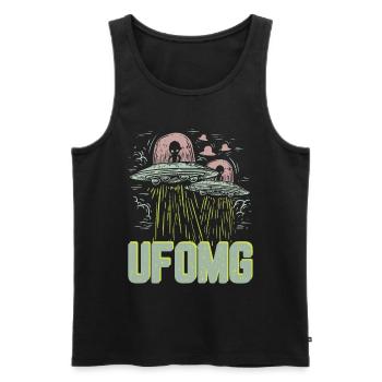 T-shirt Alien pour tous ceux qui aiment les extraterrestres - Débardeur bio Premium Homme - noir - Devant - AI Model Male 178 light (178cm)