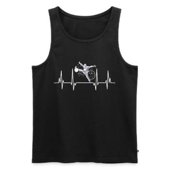 Handball Herzschlag Handballer Torwart - Männer Premium Bio Tank Top - Schwarz - Vorne - AI Model Male 178 light (178cm)