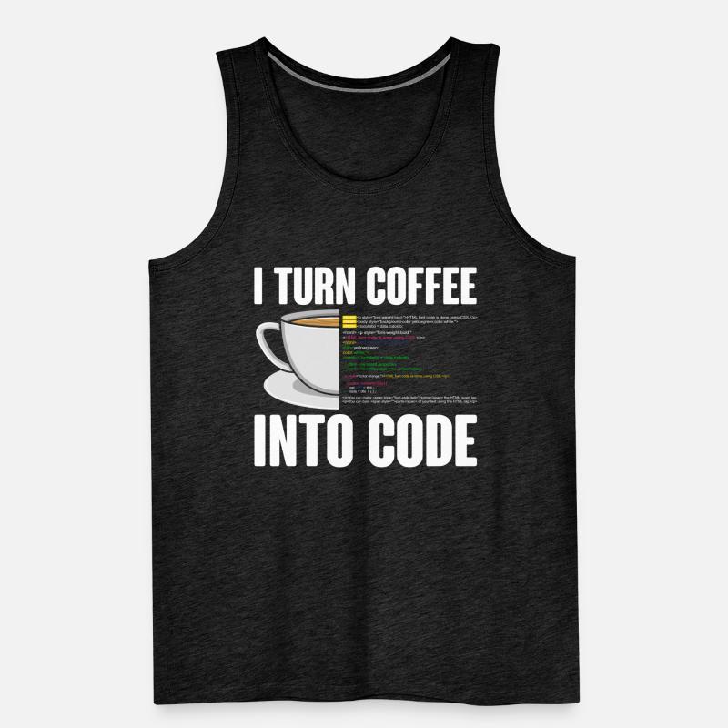 Lustiges Computer Kaffee Programmierer Design Männer Premium Bio Tank Top