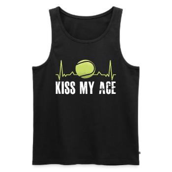 Cadeau de tennis amusant pour Tous les joueurs de tennis - Débardeur bio Premium Homme - noir - Devant - Michal (187cm)