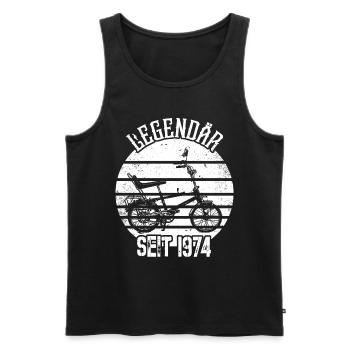 Legendär 1974 Jahrgang Bonanza Fahrrad Kult Gang - Männer Premium Bio Tank Top - Schwarz - Vorne - Michal (187cm)