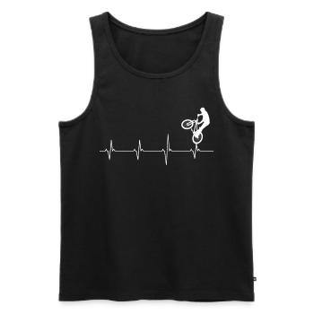 Trial Bike Bike Heartbeat Heartbeat Course - Men's Premium Organic Tank Top - black - Front - Michal (187cm)