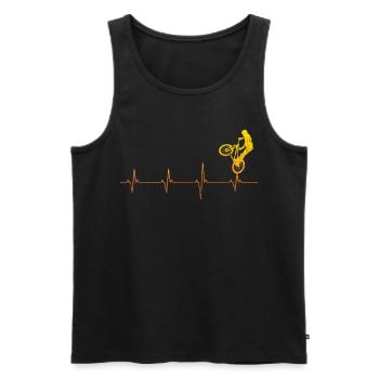 Trial Bike Bike Heartbeat Heartbeat Course - Men's Premium Organic Tank Top - black - Front - Michal (187cm)