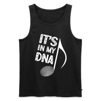 Musique DNA Note Musiciens Orchestre Chef d’orchestre Chœur - Débardeur bio Premium Homme - noir - Devant - Michal (187cm)
