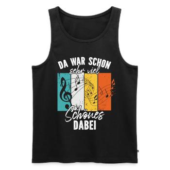 Chorleiter Dirigent Musiklehrer Musiker Retro Note - Männer Premium Bio Tank Top - Schwarz - Vorne - Michal (187cm)