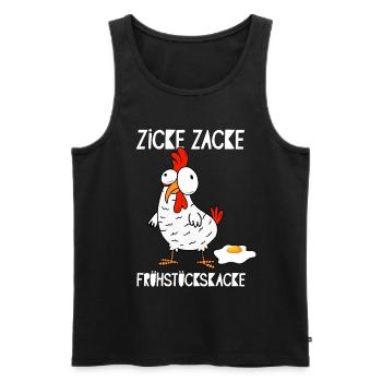 Hühnerhalter Hühnerstall Huhn Henne Frühstück Ei - Männer Premium Bio Tank Top - Schwarz - Vorne - Michal (187cm)