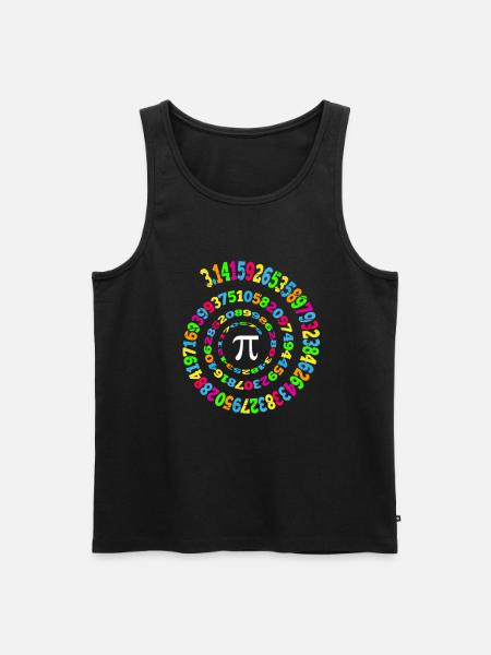 Retro Pi Novelty Math Geek 3.14 Pi Day - Men's Premium Organic Tank Top - black