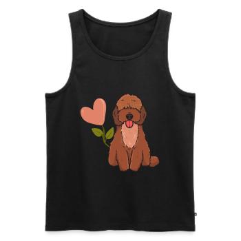 Cockapoo Cavapoo Cavoodle Spoodle Dog Lover Mom - Men's Premium Organic Tank Top - black - Front - AI Model Male 178 light (178cm)