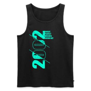 Legendär Original - Jahrgang 2002 - 20. Geburtstag - Männer Premium Bio Tank Top - Schwarz - Vorne - Michal (187cm)